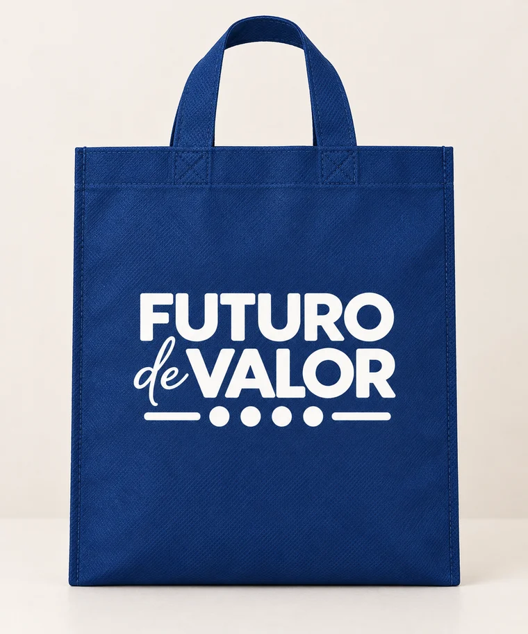 Sacola azul-marinho do Futuro de Valor